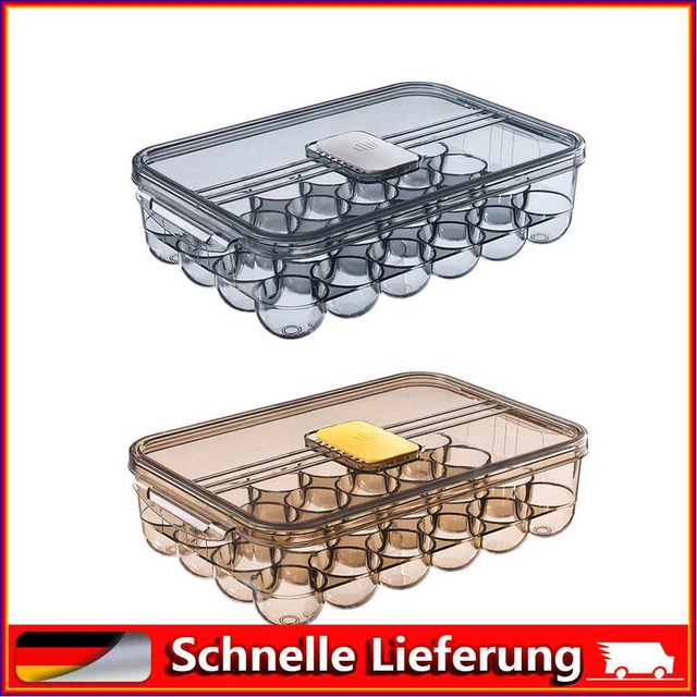 Egg Storage Box for Refrigerator Fresh Keeping Grids Egg Holder Tray Organizer