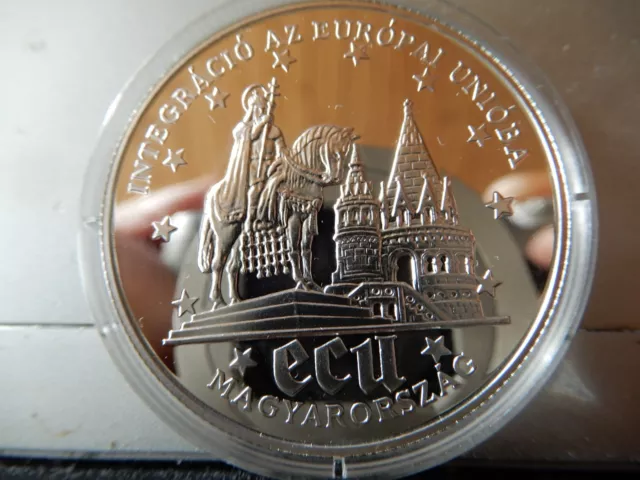 Ungarn 500 Forint (ECU) Silber-Münze 1994 -Hl. Stephan  in Budapest +Zertifikat