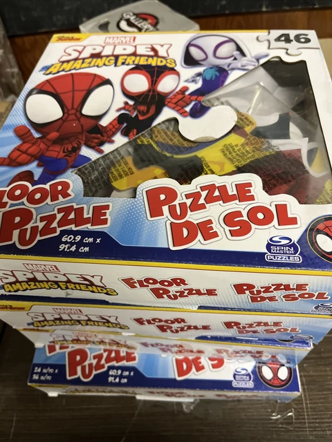 DISNEY JUNIOR MARVEL Spidey & His Amazing Friends 46pc Floor Puzzle (24 ...