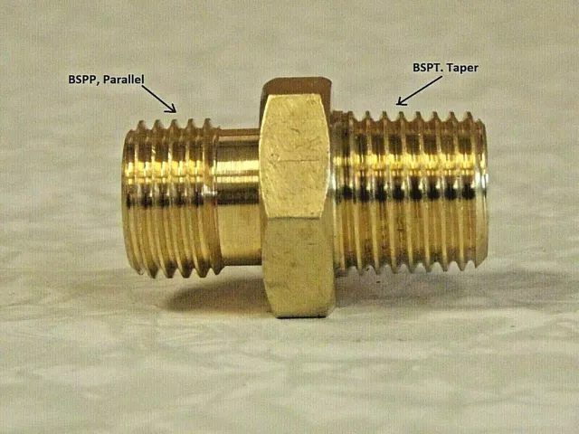 Bspp (Parallèle) Mâle À Bspt (Conique) Mâle Nipples Laiton Filets Avec Cone