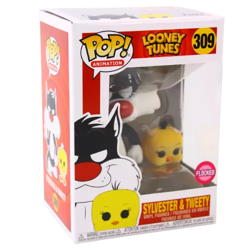 Funko Pop! Vinyl Figur Looney Tunes 309 Sylvester & Tweety Flocked NEU