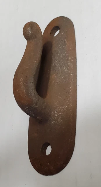 7 Old Antique Iron Hook Wall Nautical ? Special Use? Vintage 4"L Heavy Duty 4