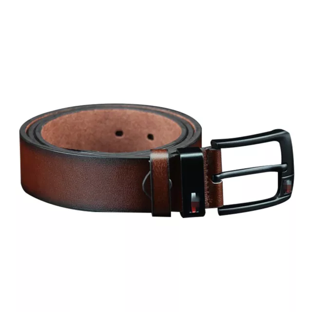 3 Colors Buckle Belts Work Mens Business Waistband PU Leather Pin Belt Dress 2