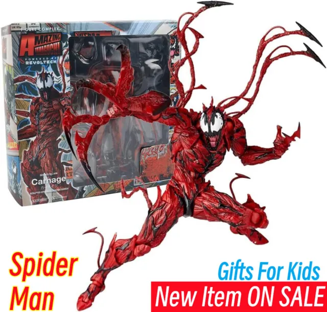 Red Venom Carnage Action Figure Spider Man Statue Marvel Legend Toy Xmas Gift