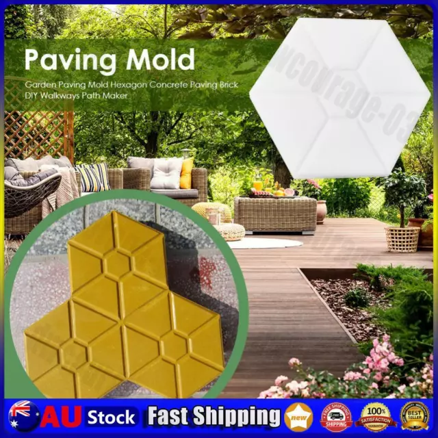DIY Garden Yard Road Hexagon Pavement Mold Path Cement Brick Road Concrete Mould
