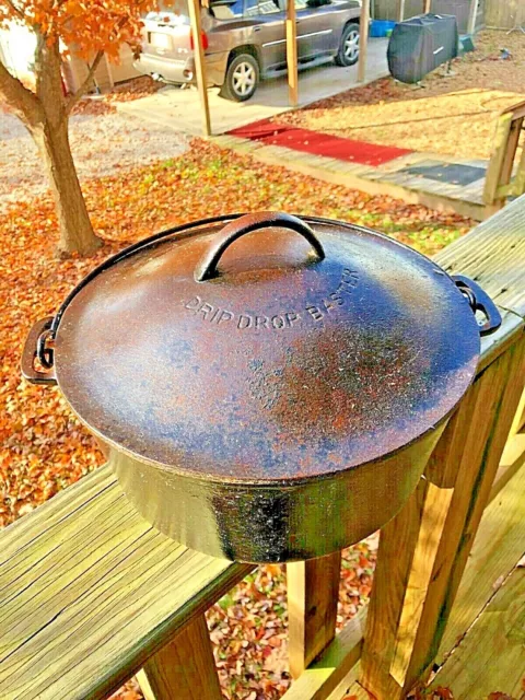 Oval Wagner Drip Drop Cast Iron Roaster Cast Iron Cookware Cast Iron  Covered Roaster Wagner Roaster With Drip Drop Baster Lid 