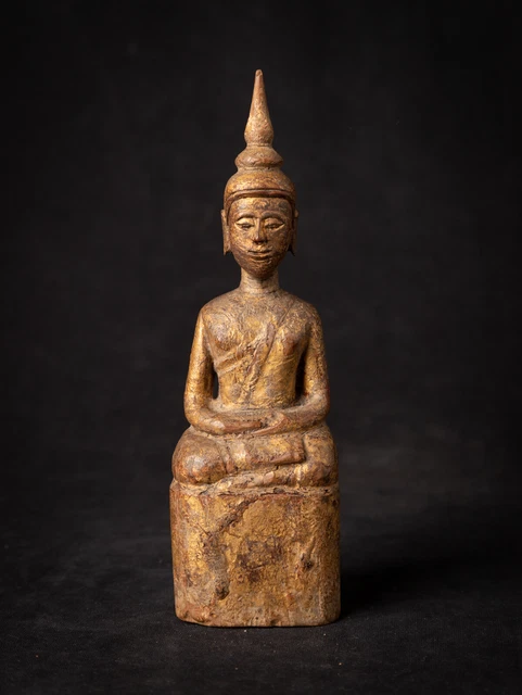 Antique wooden Thai Buddha statue from Thailand, 19th century