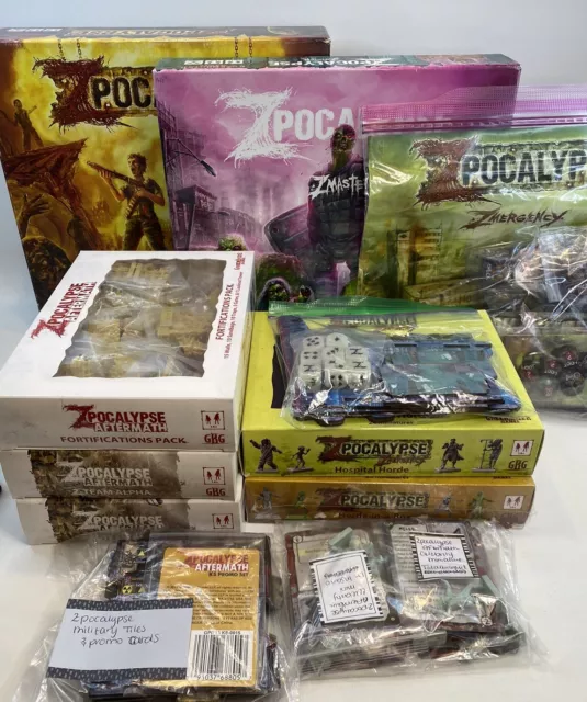 Green Brier Games Zpocalypse 2012 Kickstarter Board Game Lot: Complete EUC