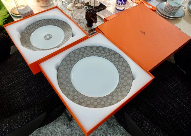 HERMES リズム デザートディッシュ2枚セット 3237.jpg