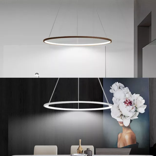 60CM LED Pendel Lampe Rund Ring-Design Hänge Decken Leuchte Küchen Beleuchtung