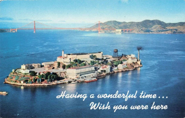 Aerial View of Alcatraz Island - San Francisco California CA - Postcard
