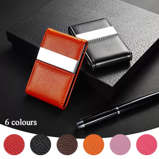 Business Cards Holder Case - PU Leather Business Cards Case Name Card Holder