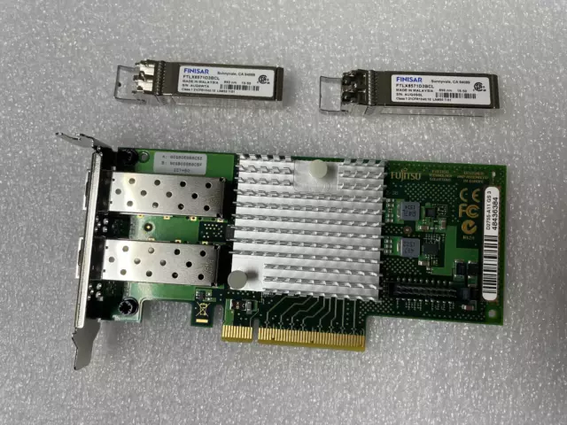 Fujitsu D2755-A11 Dual Port 10Gb Ethernet Controller PCIe x8 LP  2x10Gbs SFP inc