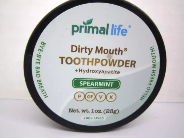 Primal Life Organics - Dirty Mouth Toothpowder, Tooth Cleaning Powder, Flavored