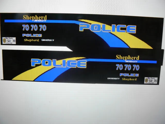 Shepherd University  West Virginia Police   Patrol Car Decals 1:24