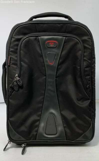 Tumi Tech Suitcase Travel Luggage Rolling Wheeled Carry On Multi Pockets Black
