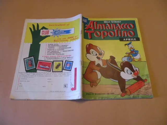 Almanacco Topolino 1960 N.4 Mondadori Walt Disney Originale Ottimo