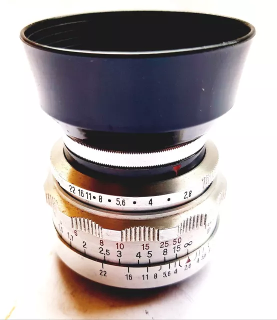 Lens "TESSAR 2,8/50", Carl-Zeiss-Jena, Altix Mount