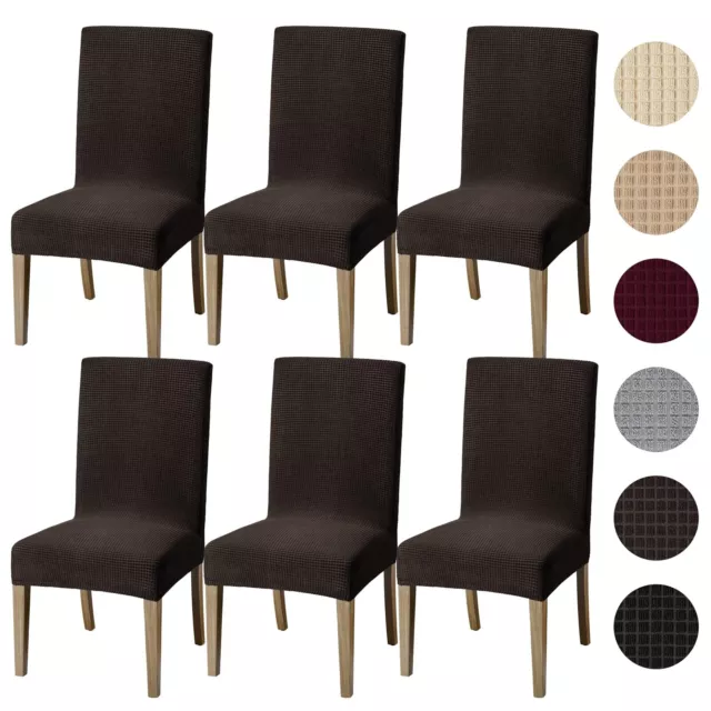 Dining Room Chair Covers Set of 6, Parsons Chair Slipcover Removable Washable...