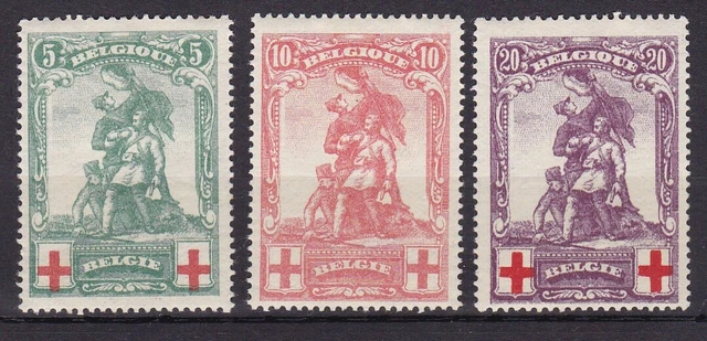 Belgique - N° 126/128 neufs trace de charnière