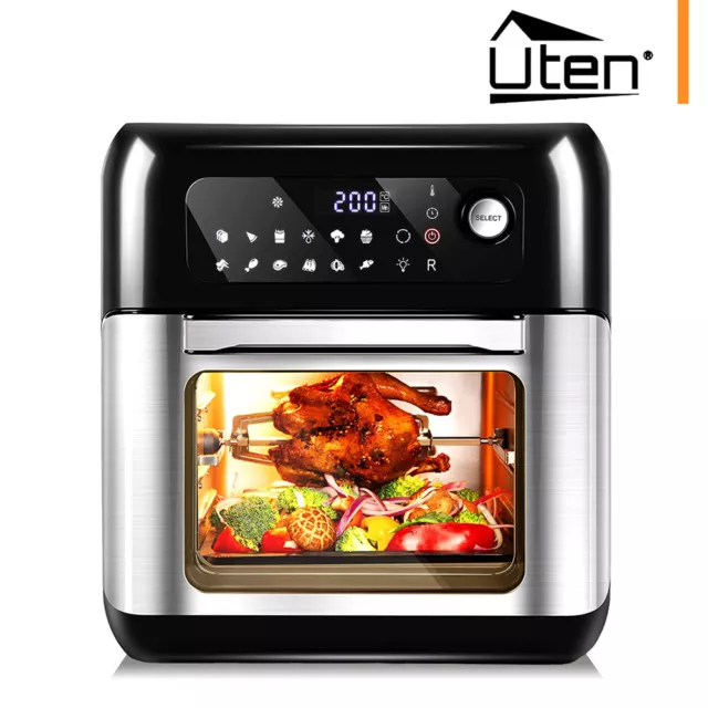 10L Heißluftfritteuse Heissluft XXL Friteuse Fritteusen Backofen Airfryer Grill