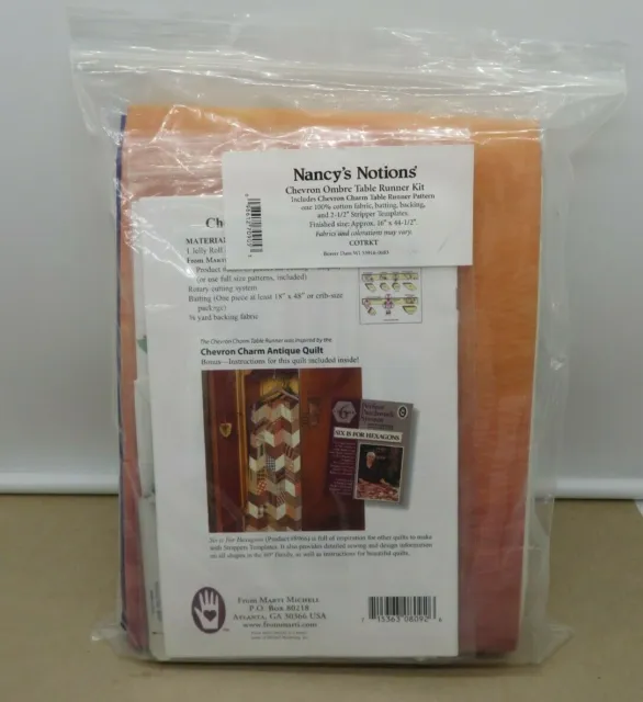 Kit de edredón para corredor de mesa Nancy's Notions Chevron Charm OMBRE SELLADO