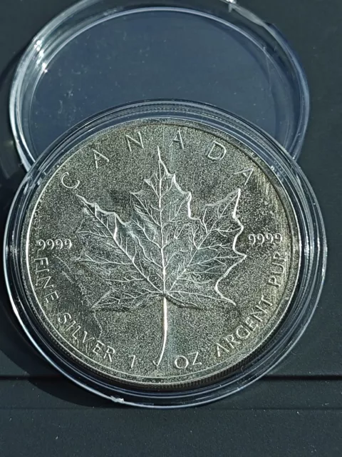 1 oz silbermünze maple leaf 1992 Canada 5 dollar - 1 Unze 999 Feinsilber