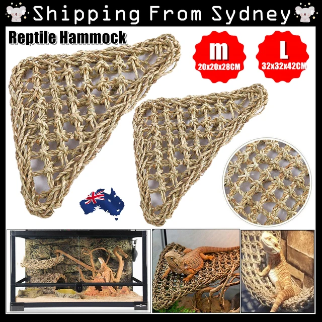 Reptile Hanging Swing Hammock Lounger Lizard Basking Platform Dragon Bearded AU