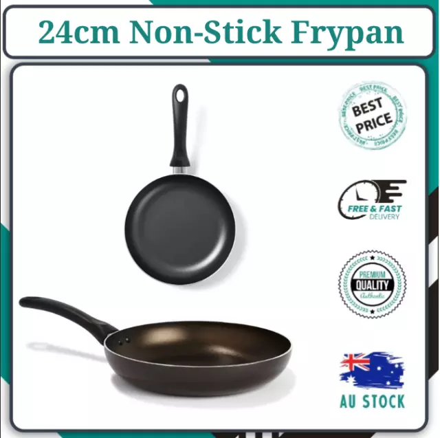 24cm Non Stick Aluminium Fry Pan With Stay Cool Handle Frypan Cookware Kitchen A