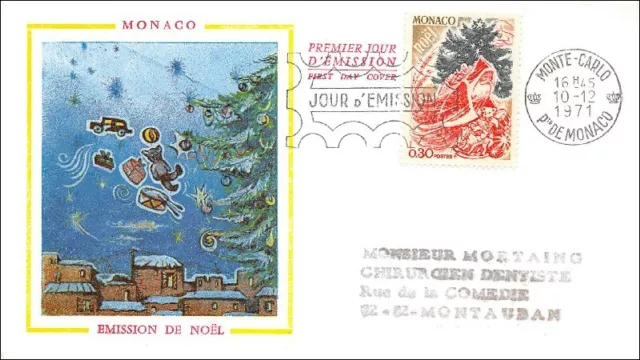 Montecarlo - Programas De Navidad - Principado De Mónaco - 1971 - FDC