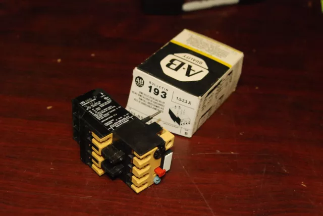 Allen-Bradley, 193-BSB22 SER. B, Bometallic Overload Relay, 1.25-2.3 A, NEW