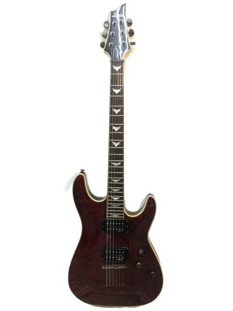 Used Schecter Electric Guitar/Strato Type/Red/Omen Extreme-6 Instrument