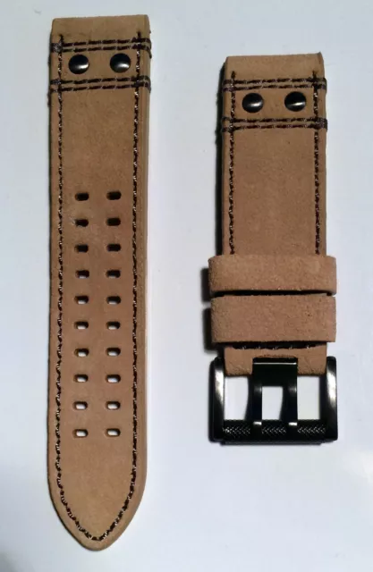 B & R Bands Nylon Woven Fabric Military Style Watch Band Straps - 20mm 22mm  (20mm, Atacama Sand)