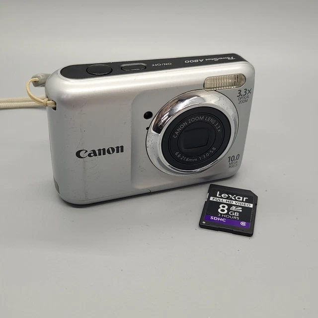 Canon PowerShot A800 10.0MP Compact Digital Camera Silver Tested