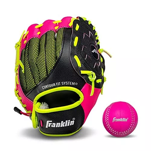 Franklin Sports neo-Grip Teeball Handschuhe (22,9 cm), Unisex, 22852, Rose, 23 c