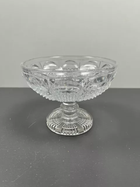 Ancien Compotier en Cristal Moulé XIXe Saint Louis ou Baccarat Pointe de Diamant