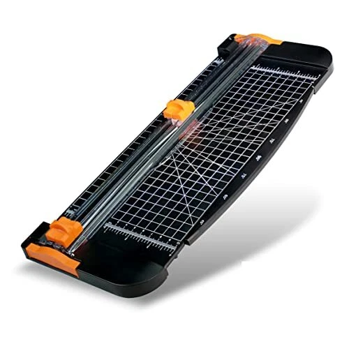 Paper Cutter-12 inch Paper slicerA4 with Automatic Safety Guard and Side Rule...