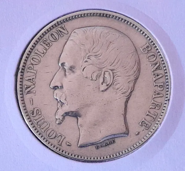 5 Francs LOUIS-NAPOLÉON 1852 A - 1er type tête étroite - (N105).F.329/1 - TTB++ 3