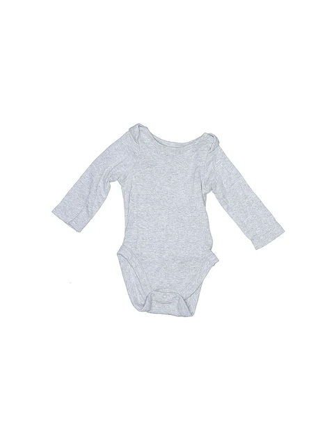 Bundles Girls Gray Long Sleeve Bodysuit 0-3 Months