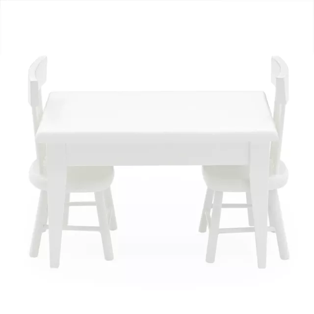 1:12 Miniature Dining Table & 2 Chairs Set Kitchen Furniture Dollhouse Decor Toy