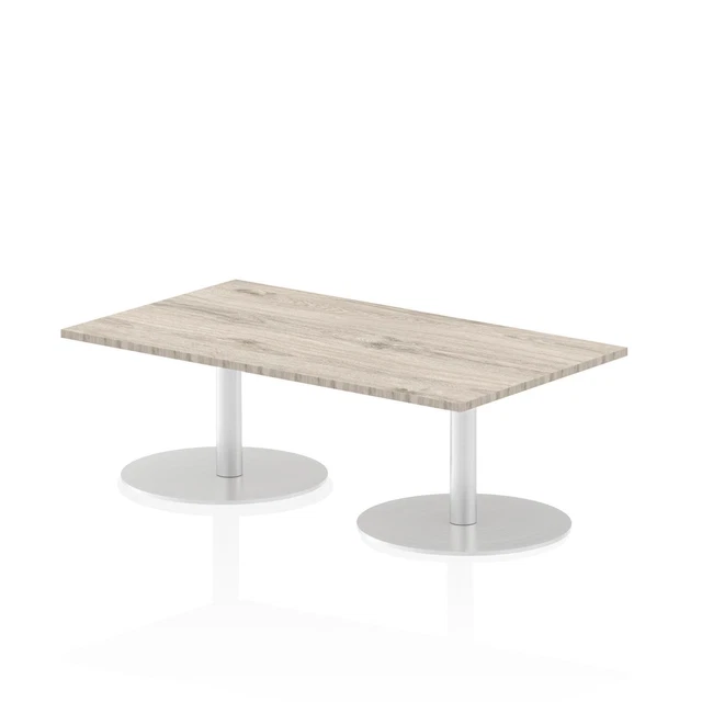 Dynamic Italia 1400 X 800Mm Poseur Rectangular Table Grey Oak Top 475Mm High Leg