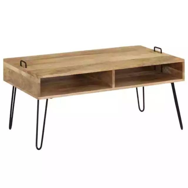 Mesa de centro madera maciza mango 100x60x45 cm vidaXL