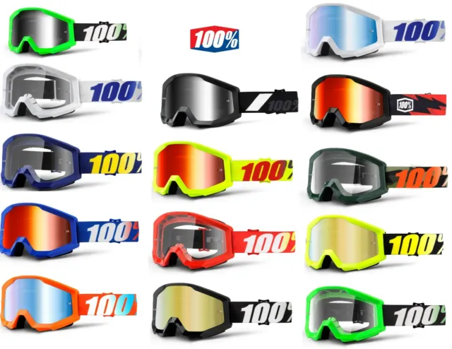 100% STRATA Brille MTB Mountainbike DH Enduro XC MX Motocross Brille Prozent% 2