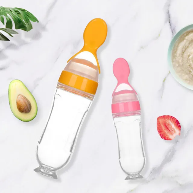 Newborn Baby Spoon For Feeding Silicone Dropper Tableware Bottle Spoon Infan`YB