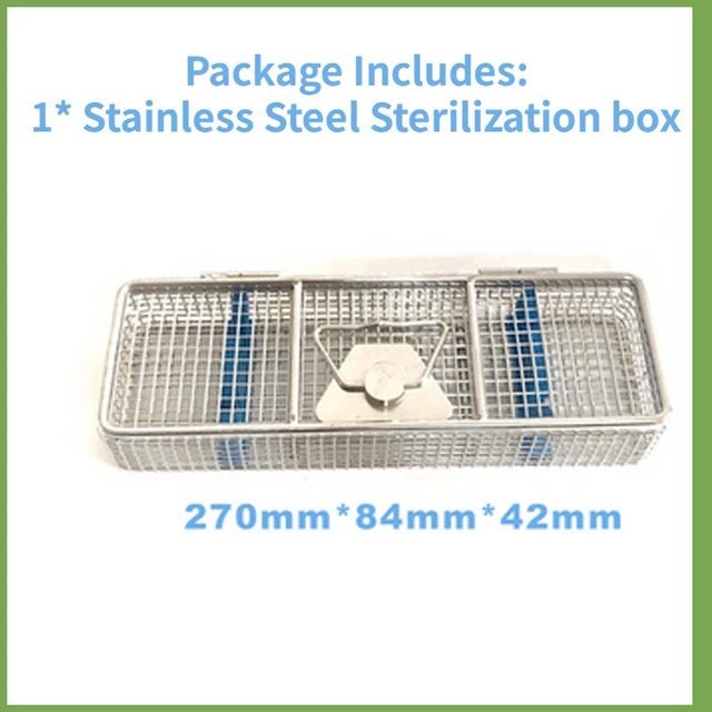 1pcs Small Size Endoscope Sterilization Metal Tray Box Case Surgical Instruments