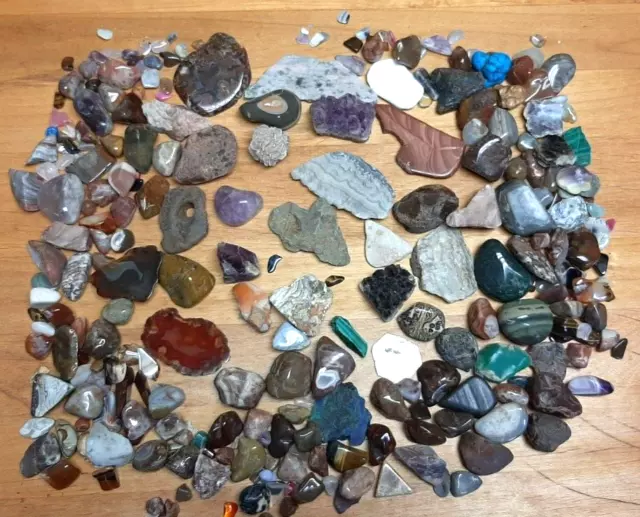 Bulk Crafters Collection 4 lb Box Gems Crystals Natural Raw Mineral Rocks