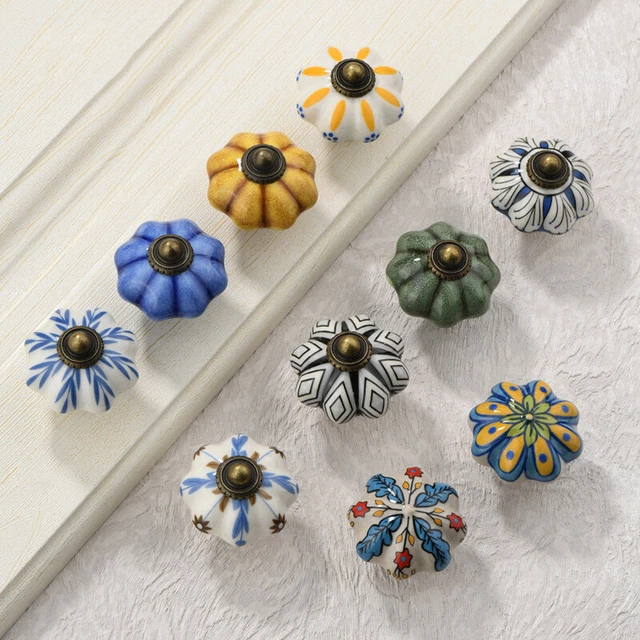Vintage Ceramic Doorobs for Cabinet Drawer, Closet Cupboard Wardro S5 OF P  ZT