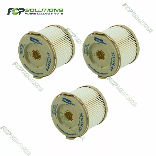3 X RACOR 2010TM-OR 10-Micron Fuel Filter Element, P552010, FS20102, PF598-10