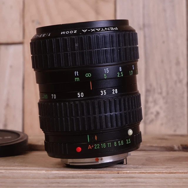 Pentax-A Zoom F3.5-4.5 28-80mm PK-A Mount Manual Focus Lens - See Description