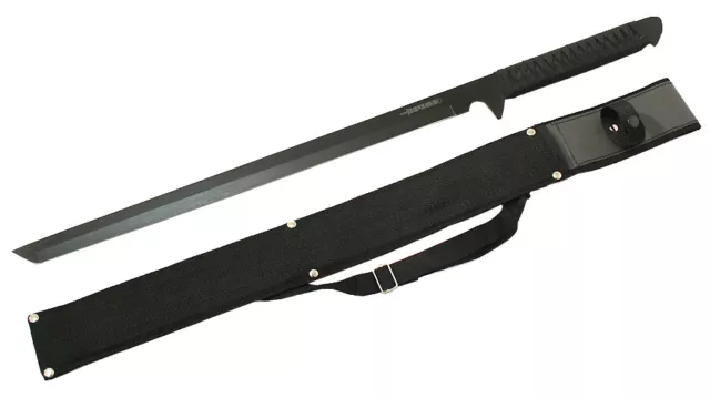 26" Stainless Steel Ninja Black Full Tang Ninja Sword with Sheath